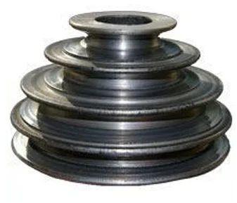 Polished Metal Step Pulley, For Machinery, Industrial, Color : Metallic