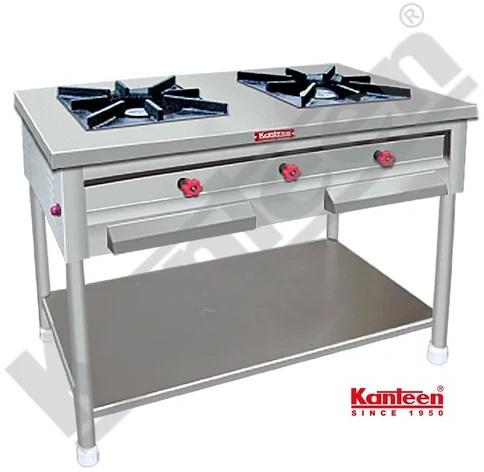 Kanteen Stainless Steel Burner Gas Cooking Range, Gas Type : LPG