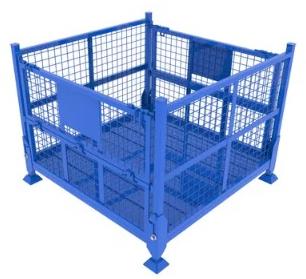 Powder Coated MS Collapsible Cage Bin, Style : Mesh