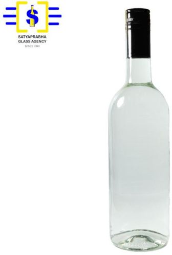 Plain Glass 750 Ml Transparent Wine Bottles, Shape : Round