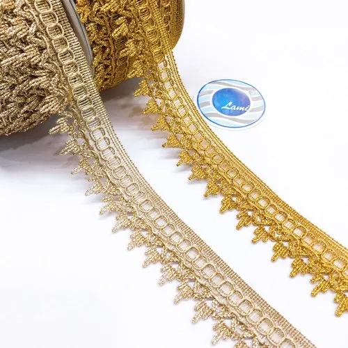 Fancy Crochet Lace, Color : Golden