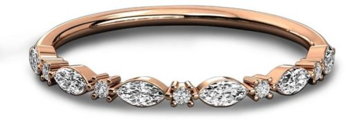 Pansy Diamond Ring 18k Hallmark Rose Gold Daily Wear