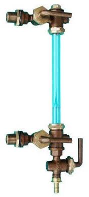 Qinn Borosilicate Glass Bronze Water Level Gauge, For Chemical Industries