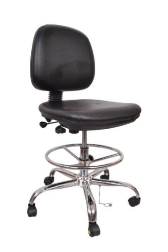 Eccd Black Plain Polished Stainless Steel Anti Static ESD Chair, For Cleanromm, Factory