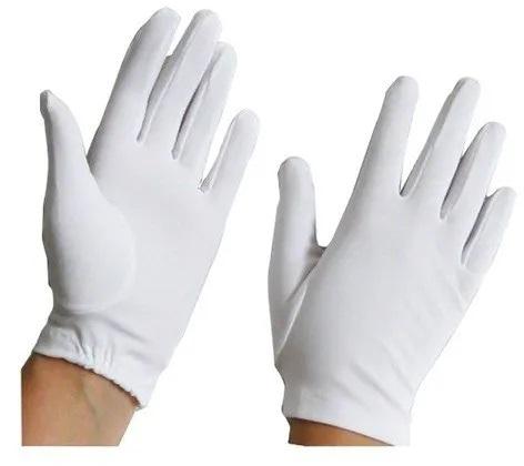 Plain White Hosiery Hand Glove