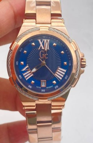 GC CableBijou Full Rose Gold Blue Dial Women’s Watch