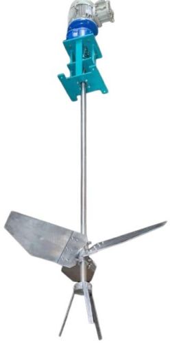 Color Coated Electric Stainless Steel Agitator Stirrer Mixer, For Paper, Textile, Paints, Chemicals Etc.