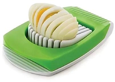 Plastic Egg Slicer Cutter, Color : Green White