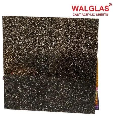 Black Glitter Cast Acrylic Sheets, Shape : Rectangular