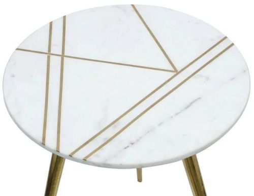 Polished Natural Stone Brass Inlay Table Top, For Restaurent, Office, Hotel, Hospital, Home
