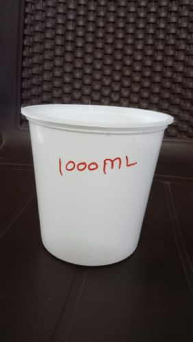 PLASTIC MILKY WHITE CONTAINER, Capacity : 1000ML