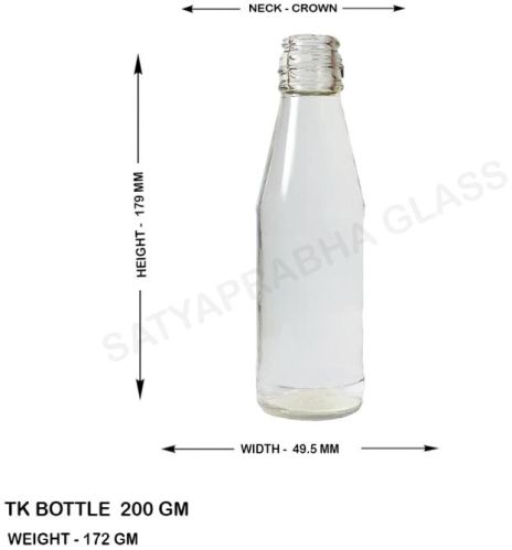 200 Ml Glass Ketchup Sauce Bottles, Packaging Type : CARTOON