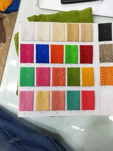 Multicolour Plain Chanderi Fabric, For Apparel/Clothing