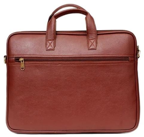 Kay Cee Plain Leather Laptop Bags, Size : 12x2x16 Inches