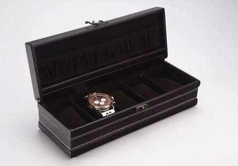 Leather Watch Box, Pattern : Printed
