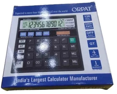 Black Plastic Orpat Calculator