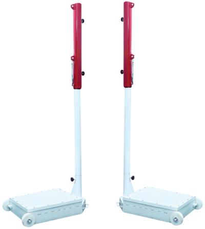 Paint Coated Volleyball Poles With Tyres, Color : White Red