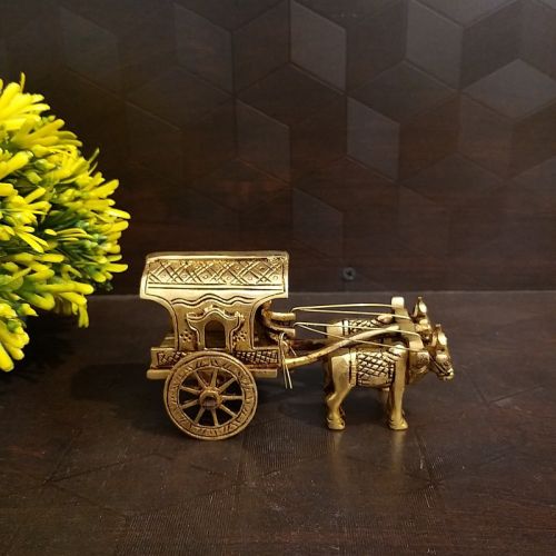Vgocart Brass Bullock Cart Idol