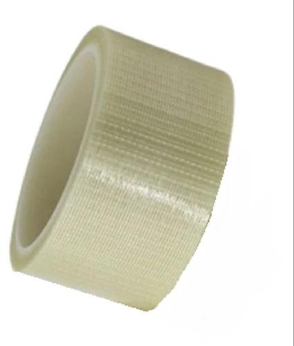 Cream Polypropylene Cross Filament Tape
