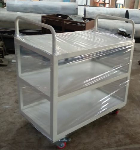 Mild Steel Industrial Shelf Trolley, Capacity : 50 Kg Per Layer