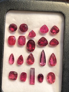 All Shapes Red Pink Oval Polished Tourmaline Gemstone, For Jewellery, Size : 0-10mm