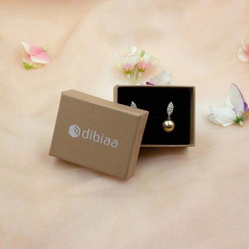 Dibiaa Cardboard Brown Earring Box, Shape : Square