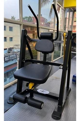 Black Mild Steel Leather Ab Fitness Machine