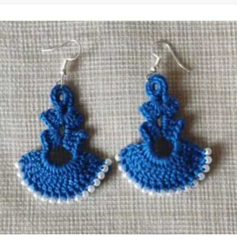 Cotton Crochet Earrings, Color : Assorted Modern