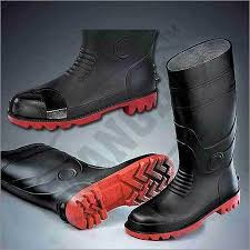 Black PVC Gumboots, For Safety Use, Gender : Male