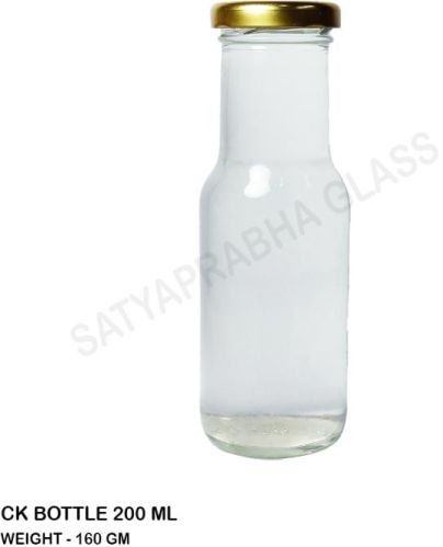 Glass 200 Ml CK Bottle, For Storage Juice, Feature : Eco Friendly, Fine Quality