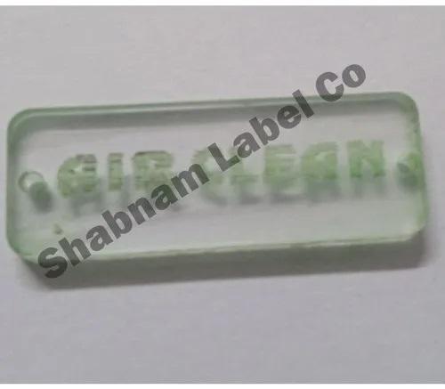 Acrylic Engraved Label, Size : 4x1 Inch (lxw)