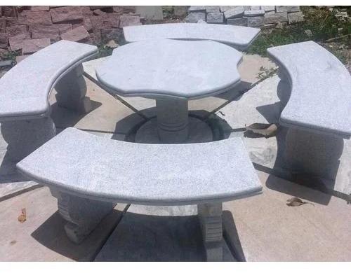 Marble Outdoor Stone Bench, For Garden