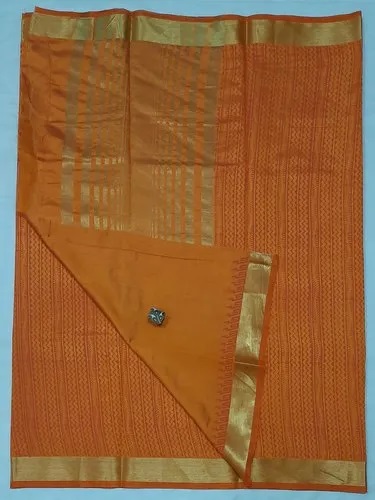 Tussar Hand Block Printed Saree, Occasion : Casual Wear