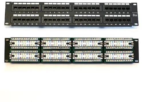 Plastic CAT5 Patch Panel, Color : Black