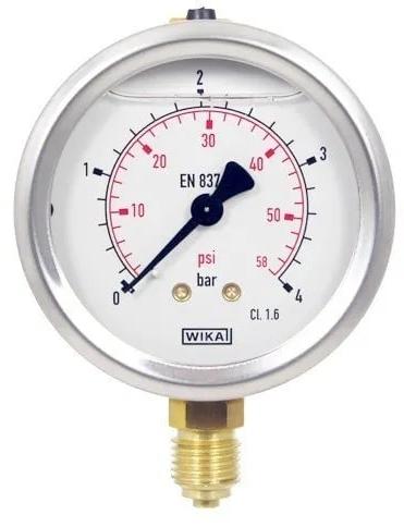 WIKA Industrial Pressure Gauge, Display Type : Analog