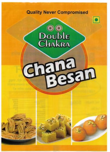 Printed Plastic Besan Packaging Pouches, Specialities : Waterproof