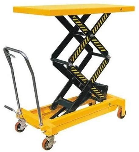 Yellow Scissor Lift Table