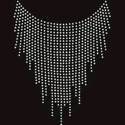 Transparent Rhinestone Stone Neck Patch