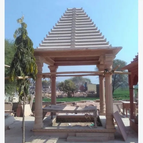 White Pyramid Sand Stone Chhatri, Size : 8*8 Feet