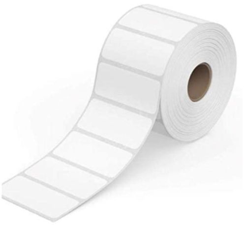 Paper Plain White Barcode Labels, Packaging Type : Roll