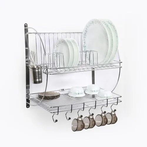 Home Care SS Kitchen Organizer Rack, Color : Silver