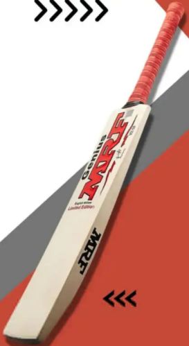 MRF 1kg Plain Wooden Bat, For Playing Cricket