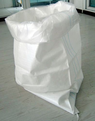 White Polypropylene Woven Sack Bag, For Industrial, Pattern : Plain