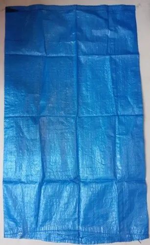 Plain Woven Blue HDPE Sack Bag, Style : Bottom Stitched