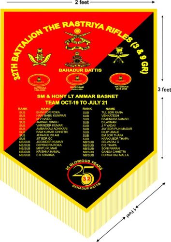 Cotton Assam Rifle Military Flags, Technics : Machine Made, HAND MADE, MACHINE MADE