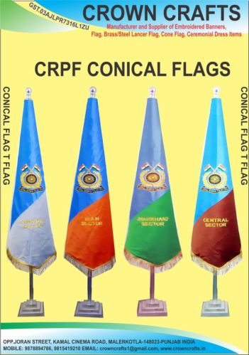 Cotton Crpf Cone Flag, Technics : Machine Made, HAND MADE, MACHINE MADE