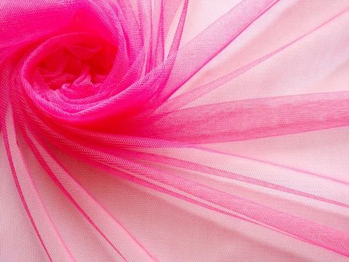 Plain Pure Soft Net Fabric, Color : Pink