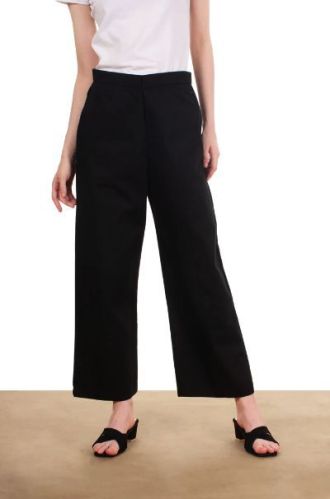 Ladies Black Wide Leg Pant
