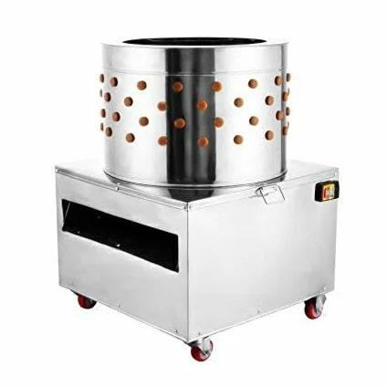 Grey Electric Stainless Steel Chicken Defeathering Machine, For Industrial, Voltage : 220V