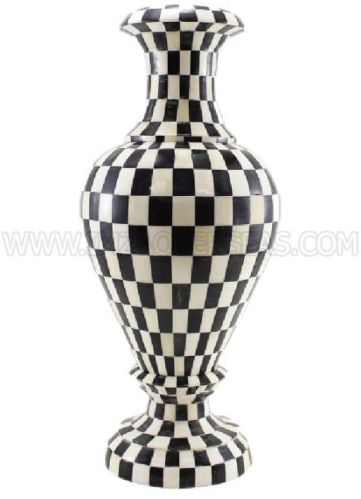 Polished Bone Inlay Flower Vase, For Restaurant Decor, Hotel Decor, Home Decor, Speciality : Seamless Finish